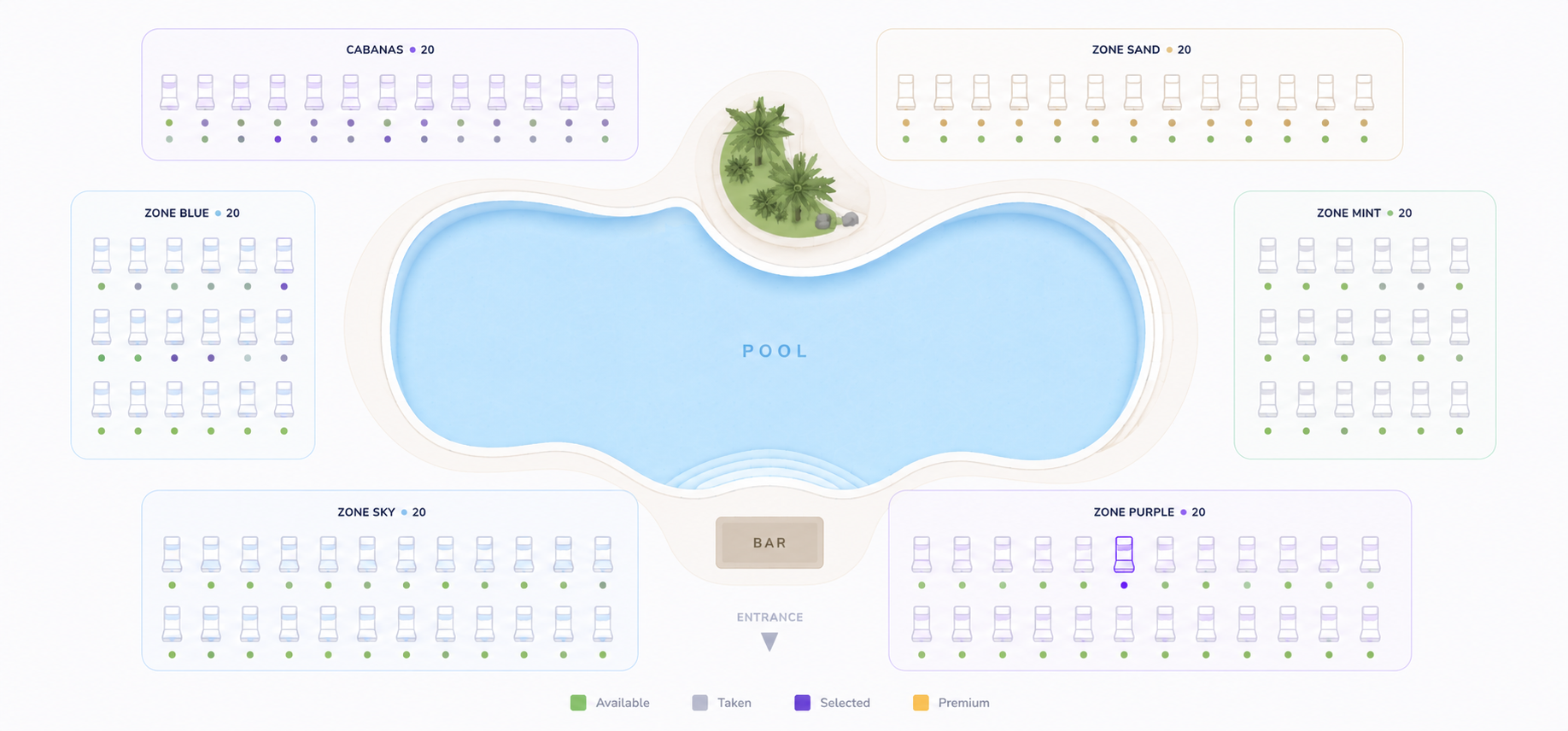 Live pool map