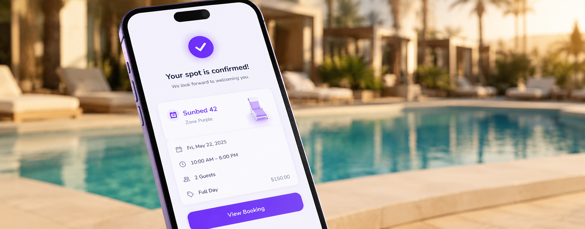 Booking confirmed screen